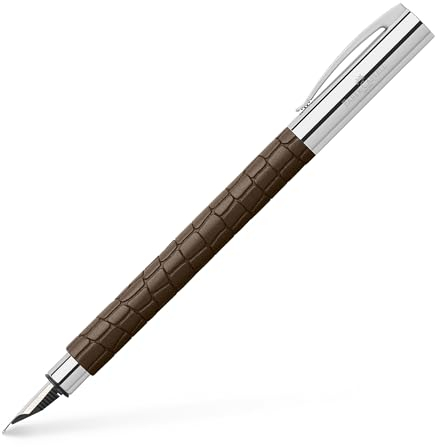 Faber-Castell 146052 - Füller Ambition, Feder EF, 3D Croco braun