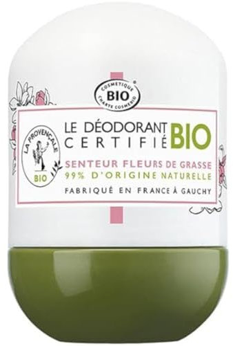 La Provençale – Déodorant 48H Bille Douceur – Senteur Fleurs de Grasse – Huile d'Olive Bio AOC Provence - Pour Tous Types de Peaux, Même Sensibles – 50 ml
