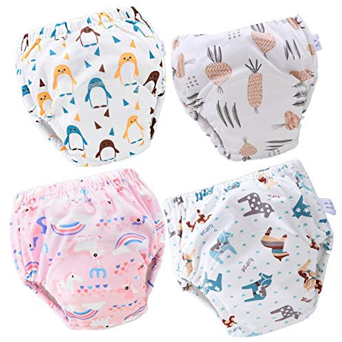 FannyFan 4er Baumwolle Töpfchen-Trainingshose Baby Trainerhosen Höschen Töpfchentraining Unterwäsche Toilettentraining Bis 4 Jahre (Mädchen2, 3 Jahre)