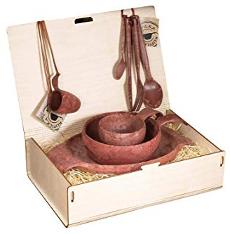 Kupilka Juego de vajilla para exteriores (8 piezas), color rojo
