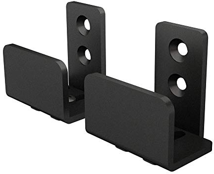 JUGREAT Bodenführungen für Scheunentür, Schiebetürführung, mattschwarz, Bodenführung, Wandmontage, Schiebetürbeschläge, bis zu 3,8 cm B 3,8 cm H (2 Stück)