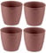 Kigima Lot de 4 pots de fleurs, 20 cm de diamètre, marron, robustes, en plastique, décoratifs, avec option de drainage, pot de fleurs élégant pour l'intérieur et l'extérieur