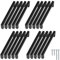 Stahlia® Möbelgriffe 20er SET Relinggriff Echt-Edelstahl | BA: 320mm Profil: 10 x 10 mm | Edelstahlgriff schwarz matt eckig