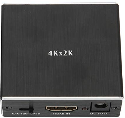 Socobeta HDMI Audio Extractor 4K X 2K HDMI Audio Splitter SPDIF + 3.5mm Stereo Audio Converter Stereo Audio Adapter Audio Splitter for DVD Player