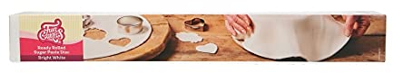 FunCakes Ausgerollte Rollfondant Disc Hellweiß: Köstliches Vanille-Aroma, bereits gerollt, einfach zu verwenden, perfekt für die Kuchendekoration, 430 g