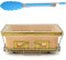 Portatile Giapponese Yakitori Barbecue Griglia A Carbone Con Doppia Maniglia, Rettangolare Argilla Ceramica Griglia A Carbone Stufa Hibachi Cooker Ripiano Del Tavolo Griglia A Carbone (Giallo)