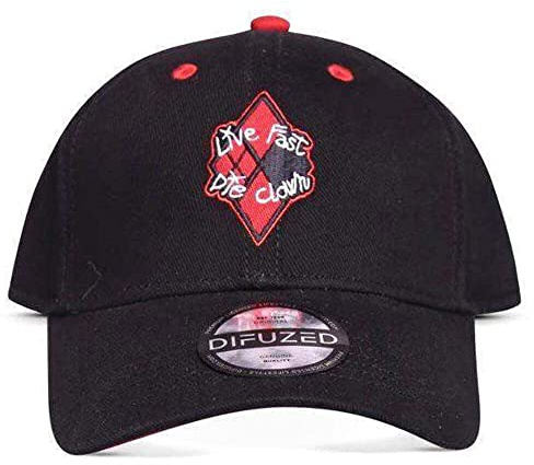 The Joker Baseball Cap Live Fast Die Clown Nue offiziell Schwarz Warner Snapback