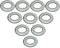 AERZETIX - C49203 - Lot de 10 Rondelles plates universelles M12 acier inox A2 - Ø ext. 23mm - épaisseur 2.1mm - DIN125