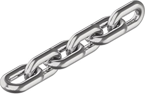 DIN 766 Edelstahlkette A2 kurzgliedrig Ø 3, 4, 5, 6, 8, 10 mm (Meterware) Rundstahlkette Edelstahl A2 (Ø 8 mm, 50 Meter)