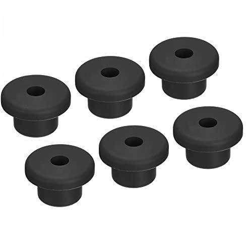sourcing map Rubber Grommet Mount Dia 19/32 (15mm) Round T Type for Organizing and Protecting Cord Pack of 6