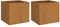 vidaXL Jardinières 2 pcs, Bacs à Fleurs, Lits Surélevés, Pots de Plantes, Décorations de Jardin Patio Terrasse Extérieur, Rouillé 42x40x39 cm Acier Corten
