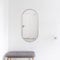 [en.casa] Wandspiegel Picciano Badezimmerspiegel 30x60cm Schminkspiegel Graphitgrau oval Dekospiegel