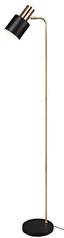 Reality Leuchten Stehleuchte Adam R41041080, Metall Schwarz/Gold matt, exkl. 1x E27