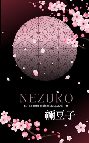 Agenda Scolaire 2023 2024 Nesuko: Journalier 1 Page par jour - Sakura, Rose Noir Japonais - Fille Étudiante Ado Lycée Collège École Primaire - Fan ... Brillante - Petit Format Pratique A5 Poche