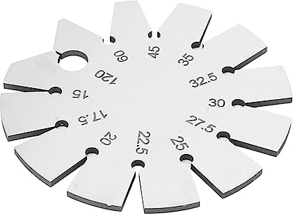 Fydun Jauge D'angle de Biseau Bords Obliques en Acier Inoxydable Plage de Rapporteur 15-120 Degrés pour la Mesure de la Lame de Couteau