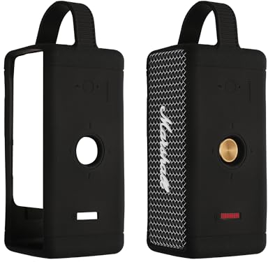 kwmobile Silicone Case Compatible with Marshall EMBERTON - Case Protective Mini Speaker Cover - Black
