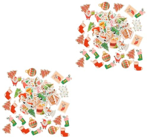 SAFIGLE 2 Juegos Pegatinas Navideñas Pegatinas De Dibujos Animados Navidad Divertida Pegatinas Sobres De Regalo Jarra De Agua Con Taza Niños Navidad Pegatinas Mayor Tazas Pegatinas Pintada
