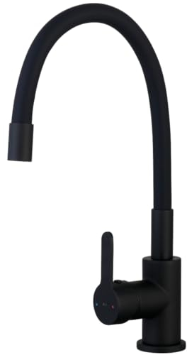 Essebagno Mémory mitigeur évier noir flexible à mémoire de forme