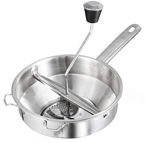 ARTSIM Lebensmittelmühle aus rostfreiem Edelstahl for Kartoffelpüree, Küchenmühle for Pürieren, Abseihen, Reiben von Obst und Gemüse