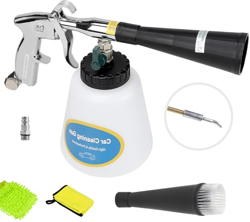 EXLECO Pistola de limpieza de coche con válvula ajustable, limpiador interior, pistola de lavado de 60 L, 6 ~ 9,2 bar, pistola de limpieza de aire comprimido, pistola de limpieza de interiores,