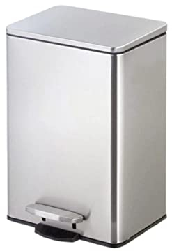 Cubo de Basura Bote De Basura Con Escalón Papelera Contenedor De Basura Recipiente Con Forro Removible Cubo De Basura Con Escalón Dormitorio para Cocina y Hogar ( Color : Blue,Silver , Size : 26*22*38