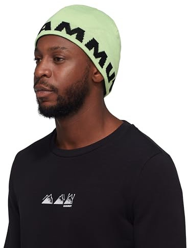 Mammut Logo Beanie Neo Limettenschwarz Einheitsgröße