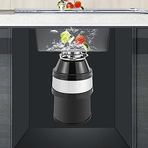 OUKANING Tritatutto elettrico da cucina, 1,4 l, tritatutto per lavandino, 560 W, sistema di smaltimento dei rifiuti alimentari