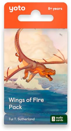 YOTO Wings of Fire by Tui T. Sutherland - 3 Kids Audio Cards, Ages 8+ | Screen-free Wings of Fire audiobook cards for Yoto Player and Mini | adventure stories ages 8+ | kids audio player