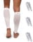 DANISH ENDURANCE Waden-Kompressionsstrümpfe ohne Fuß (1 | 3 Paar), 21-26 mmHg, Unisex, für Damen & Herren, 3 Paare Weiß, M