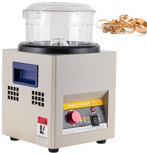 ZXSYYDS Magnetic Tumbler Polisher Machine,2000RPM Magnetic Tumbler Jewelry Polisher,Multifunctional Panel, Multiple Cooling Vents, for Jewelry Grinding and Polishing
