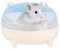 Meow&Woof Hamster-Sandbad-Behälter, großer Sandkasten, WC, Rennmaus, winziger Chinchilla-Staub-Badewanne, Sandbadewanne für Hamsterkäfig-Zubehör, 16,5 cm, Gelb