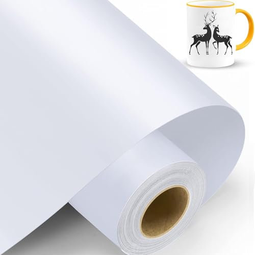 TAOYIO Smart Vinyl Permanent Cricut Joy Folie - 14cm*600cm Vinylfolie Plotter, Plotterfolie Vinyl Selbstklebend Set für Laptops, Telefone, Wände und mehr Transferfolie Plotterfolie