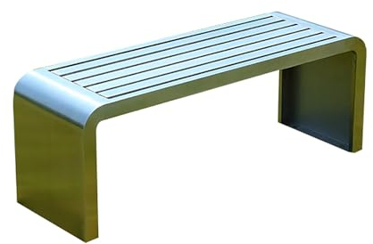 ZYZSY Gartenbank, Gartenbank ohne Armlehnen & Rückenlehne, Gartenbank Metall, 2-Sitzer Sitzbank ohne Rückenlehne, Sitzbank für Balkon, Garten, Terrasse