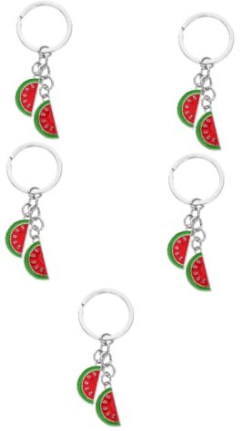Warmhm 5St Schlüsselanhänger hawaiianische Partybevorzugung Wassermelonen-Partygeschenk Schlüsselbund dekoration Schmuck Schlüsselringe zum Aufhängen von Früchten Ferrolegierung