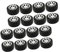 Gogogmee 40St Spielzeugrad Spielzeugräder Kunststoffräder Autozubehör Kidcraft-Spielset Miniatur Mini-Zerkleinerer Kinderautos Rad Spielzeug selber Machen Automodell liefert Plastik Black