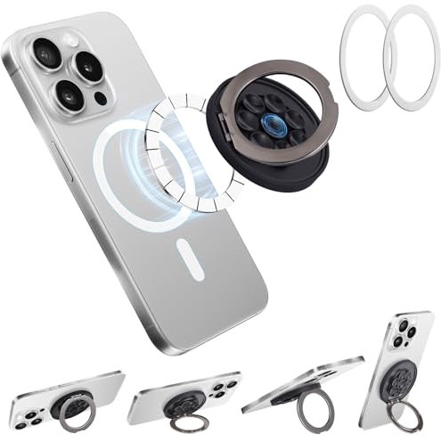 iulrtba Handy Saugnapf Halterung, Silikon Magnet Saugnapf Handyhalterung mit MagSafe, Magnetischer Saugnapf Handyhalter Kompatibel mit iPhone 16/15/14/13/12/Android Telefongehäuse