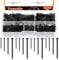 Tanstic 500Pcs 4 Sizes Hardware Nails Assortment Kit Finishing Nails Nails for Hanging Pictures Small Nails Wall Nails for Picture Hanging Woodworking(Black)