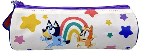 CyP Brands-Bluey, Estuche, Portatodo, Material Escolar, Preescolar, Rainbow, Multicolorl, Producto Oficial