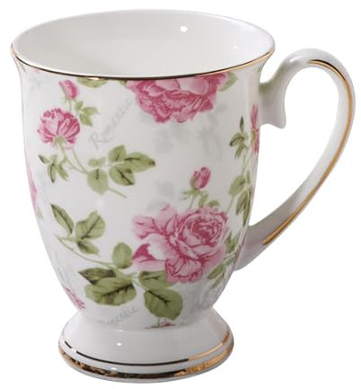 Générique Mug Et Tasse À Café | Fleurs Vintage Céramique Tasse À Café En Porcelaine, Tasses Mug Tasses À Thé Pour Boissons Chaudes Et Froides, Tasse Idée Cadeau Original Pour Femme Homme
