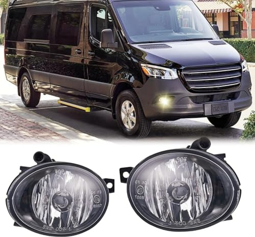 WISGOL Nebelscheinwerfer Kompatibel mit MERCEDES-BENZ SPRINTER 1500 2500 3500 3500XD 2019 2020 2021 2022 Paar (Klar Linse)