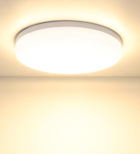 Kambo LED Lámpara de Techo 48W - Plafon Techo Redonda ∅30cm - Luz de Plafón Moderno 4320LM Blanco Frío 3000K Para Baño Cocina Sala de Estar Dormitorio Pasillo Comedor Balcón