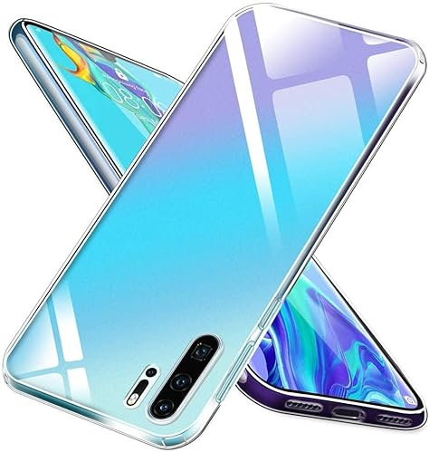 Posdou Hülle für Huawei P30 Pro Handyhülle Transparent, Silikon Weich TPU Schutzhülle für P30 Pro Huawei mit Kamera Schutz, Stoßfest Anti-Scratch Durchsichtige Case Cover P30 Pro, Nie Vergilbung