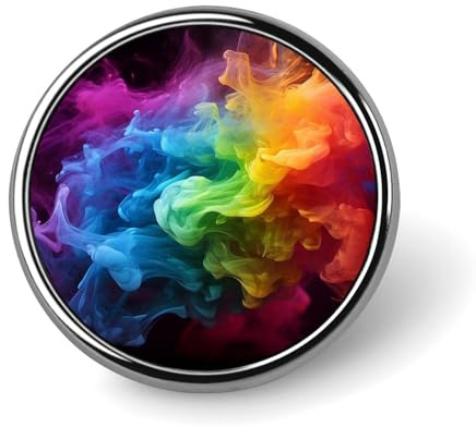 Runde Regenbogen-Knopfnadeln, modische Knopfabzeichen, niedlicher Hut, Anstecknadel, Brosche für Damen und Herren, lustige Pins für Rucksäcke, Taschen, Anzüge, Accessoires, coole Metall-Brosche