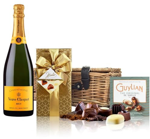 Veuve Clicquot Brut Yellow label Champagne and Chocolates Hamper 75cl 12% abv