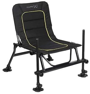 Matrix S25 Lite Accessory Chair | Lightweight Fishing Chair | Adjustable 25mm Legs Compatible with Side Trays and Feeder Arms | Folds Flat | Padded Cushion | Carry Strap | 4.8kg | Code GBC005