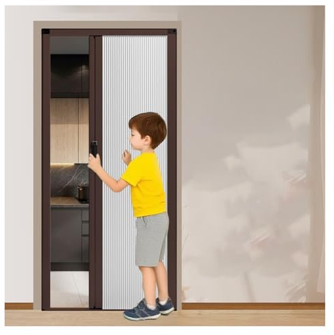 porte accordéon Porte Accordéon Pliante Sur Mesure - Occultation Totale Portes Pliantes En Nid D'abeille Pour Maison, Bureau, Appartement - 203 205 207 Cm Porte Accordéon, Étanche(77x205cm)