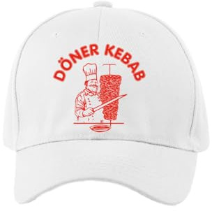 PartyMagix Einkaufstasche, Sonnenhut oder Baseball-Cap mit Döner Kebab Motiv – Lustiges Design für Streetfood-Fans