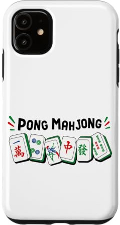 Hülle für iPhone 11 Pong Mahjong Fliesen Grafik Spielen Mahjong Game Lovers