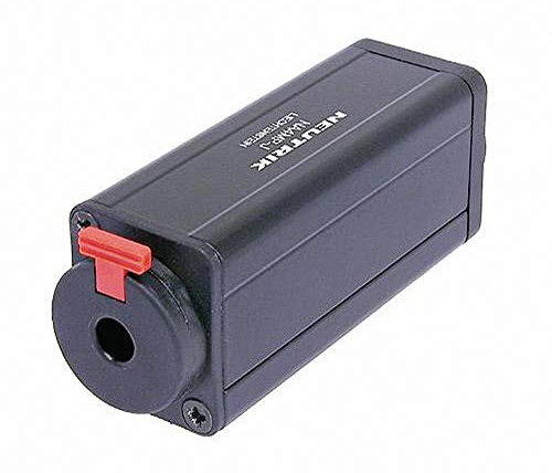 Neutrik schwarz NA4MP-J 4 Pole Speakon Einbaubuchsen, um Mono 6,35 mm Locking Jack. Polybag