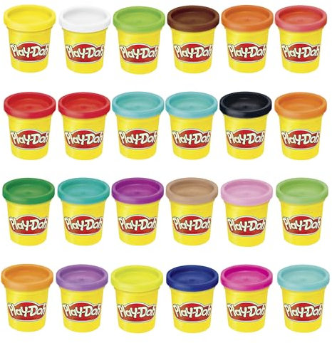 Play-Doh Modeling Compound 24-Pack Case of Colors, Non-Toxic, Multi-Color, 3-Ounce Cans, Ages 2 and up (Amazon Exclusive)